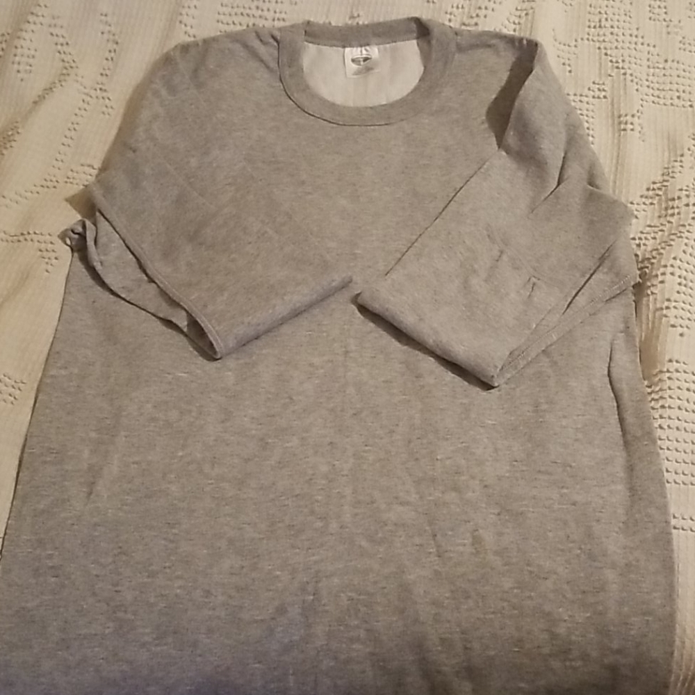 Grey Long Sleeve Thin Sweatshirt
